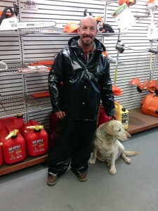 Loggers depend on this coat keeping them dry