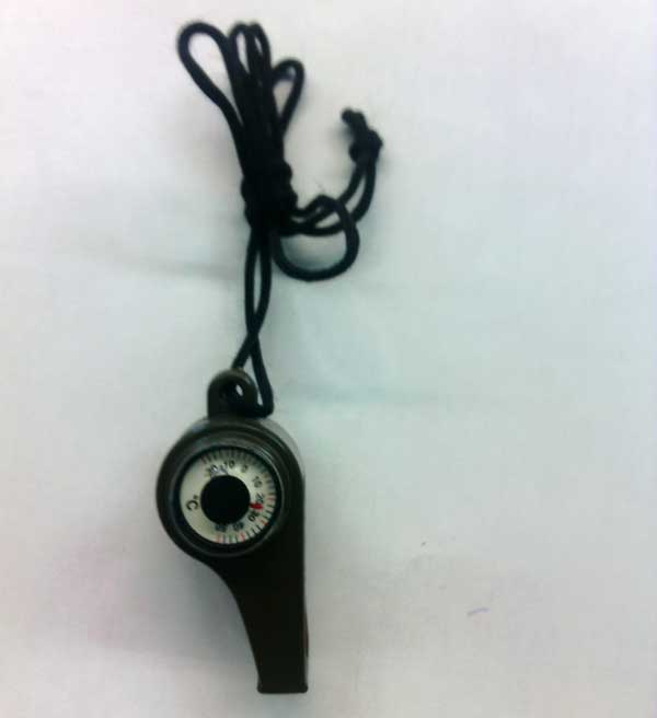 Safety Whistle and Compass